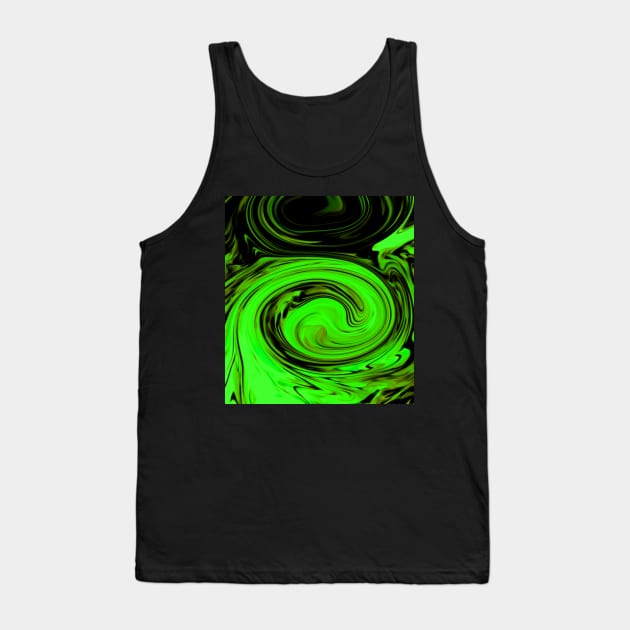 Green Swirls Tank Top by Basicallyimbored